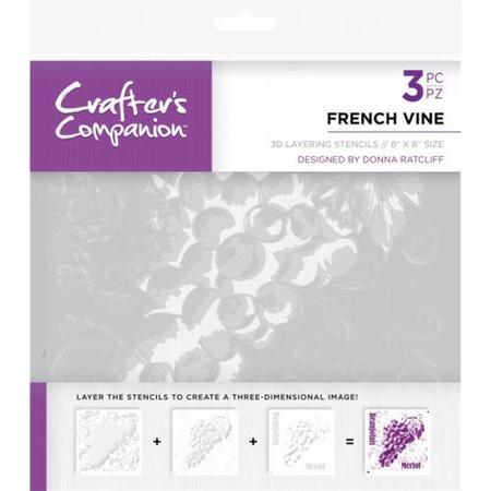 Crafters Companion - 3D Layering Stencil French Vine